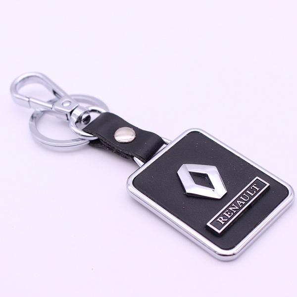 Metal + Leather Key Chain Key Ring Key Holder for Renault Twingo Clio  Captur Megane 2 3 Kadjar Scenic Koleos Zoe Teizy Kangoo Trafic Master  Conversions Laguna etc.