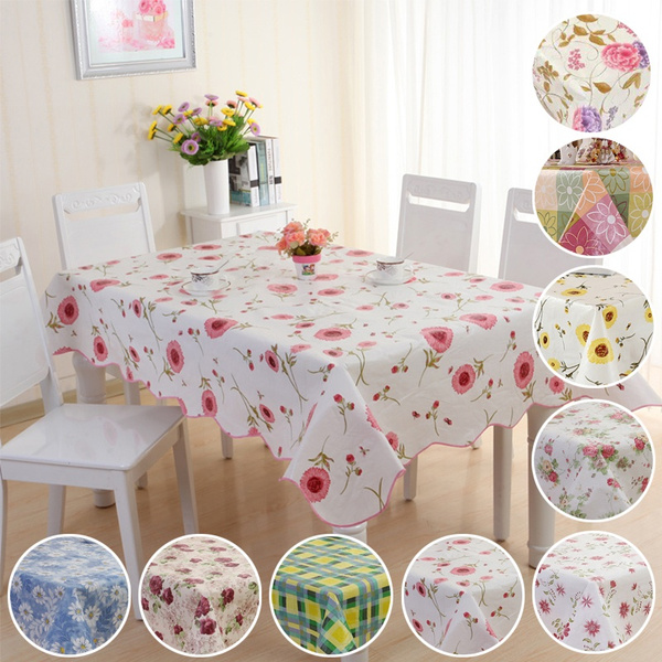 Waterproof Proof PVC Table Cloth Cover Home Dining Kitchen Tablecloth New WE