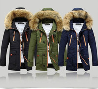 Autumn and Winter Add Wool Warm Zipper Down Jacket for Men, Outwear ...