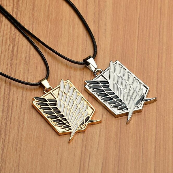 Anime Attack on Titan Necklace Pendants Freedom Wings Of Metal Unisex Chain  Necklaces for Women Choker Mens Hip Hop Jewelry Gift
