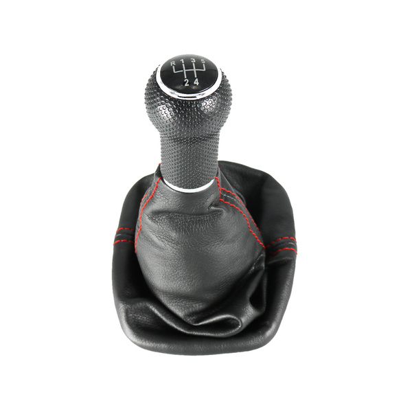 5 Speed Gear Shift Knob 12mm Hole Red Line With Black Frame For VW Golf ...