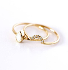 Couple Rings, yellow gold, DIAMOND, Jewelry