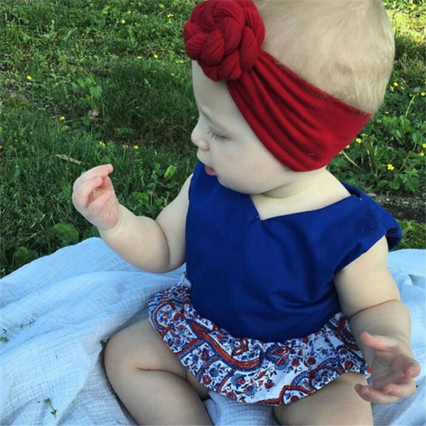 Toddler Turban Headband Summer Style Headwear Bandeau Bebe Baby Tie Knot Headband Knitted Cotton Children Girls Hair Band Wish