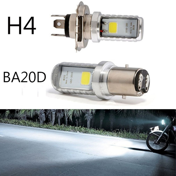 12V 100W 20000Lumens Extremly Bright H4/ BA20D/ H6 COB Led Bulb with High  Low Beam for Motorcycle Headlights Fog Light, Phares Moto, Motorrad-Scheinwerfer