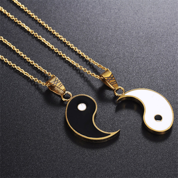 Matching 2 Pieces Stainless Steel Yin 