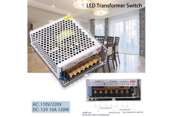 Tension AC 110V/220V vers DC 12V 10A 120W Transformateur pour LED Bande X4U6 