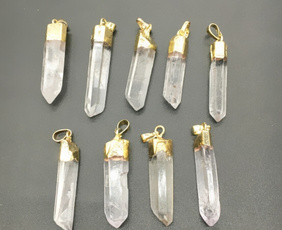 quartz, naturalcrystalnecklace, Jewelry, quartznecklace