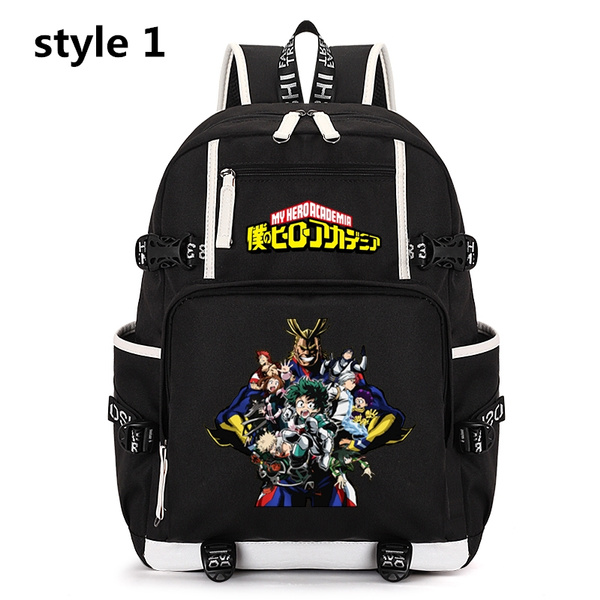 Funnyy Boku No Hero Academi Izuku Midoriya Multifunctional Laptop Bag Portable One Shoulder Shockproof Backpack Black 
