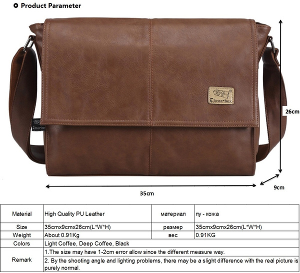 Designer Handbags Men's 14 Inch Laptop Bag Male PU Leather Messenger Bags  Men Travel School Bags Leisure Shoulder Bags Free Ship