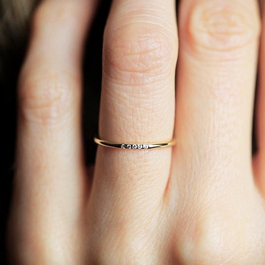 Simple gold wedding band deals for her