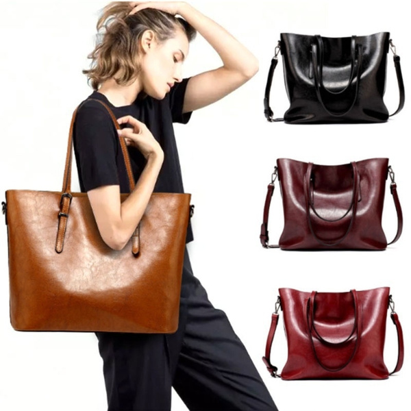 New Retro Fashion Cowhide Leather Bags Women Crossbody Bag Trunk Tote Ladies Large Bolsos Mujer Shoulder Wish