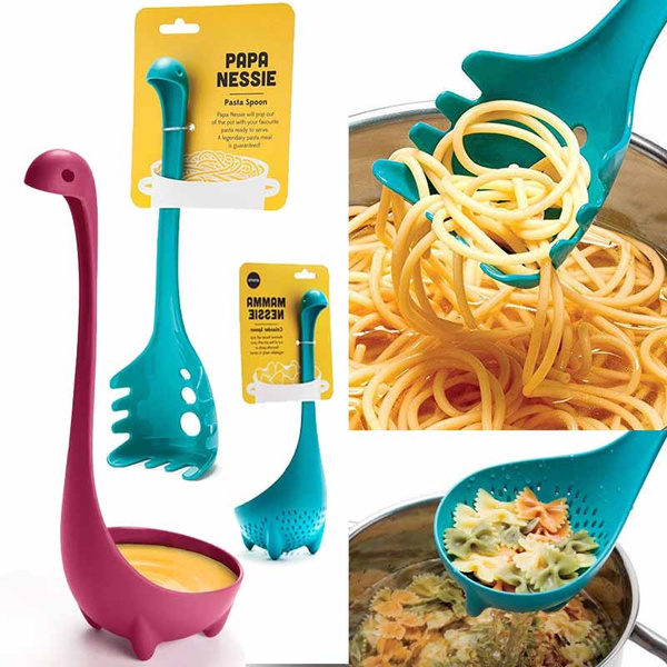 1PC Standup Loch Nessie Monster Shape Ladle Cooking Spoon Colander
