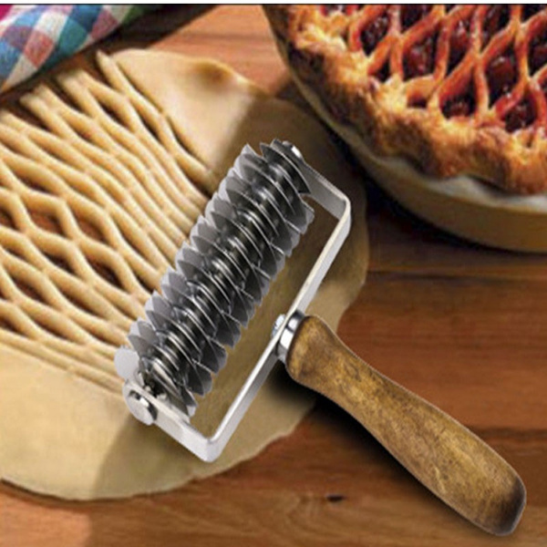 Stainless Steel Pastry Lattice Cutter Dough Cookie Pie Pizza Bread
