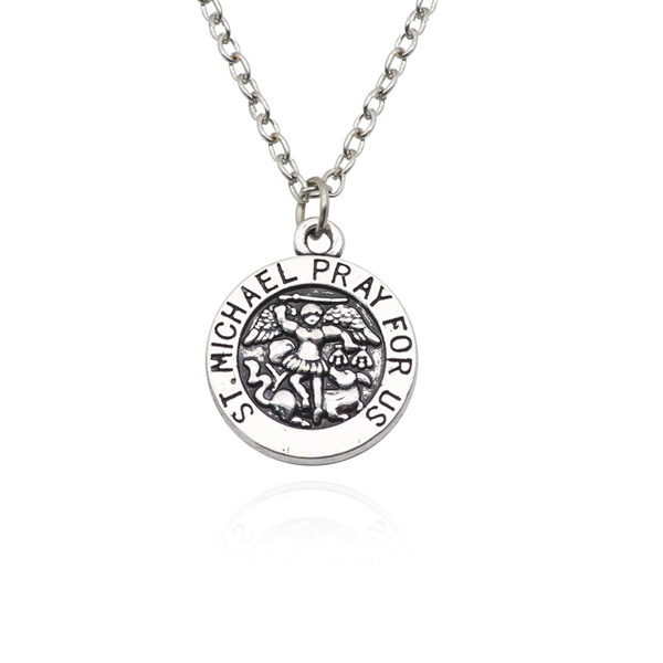 saint michael pray for us necklace