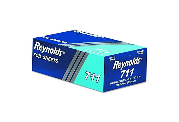 Reynolds 711 9 x 10.75 in. Interfolded Aluminum Foil Sheets - Case of 3000