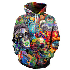 3D hoodies, Casual Hoodie, womens hoodie, skull