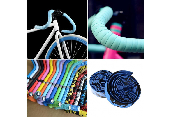Baost 2Pcs Bike Handlebar Tape Cycling Road Bike Sports Bicycle Handlebar Grip Rubber Tape Wrap with 2 Bar Plug Baost 2Pcs Bike Handlebar Tape Cycling Road Bike Sports Bicycle Handlebar Grip Rubber Tape Wrap with 2 Bar Plug