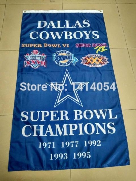 Dallas Cowboys Super Bowl Champions New Flag 150X90CM NFL 3X5FT Banner ...