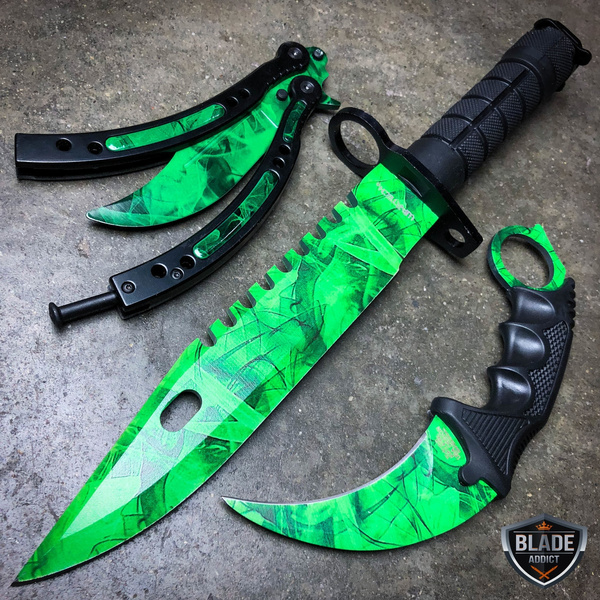 3 - pc. Tactical, Hunting, and Karambit Knife Set Collection