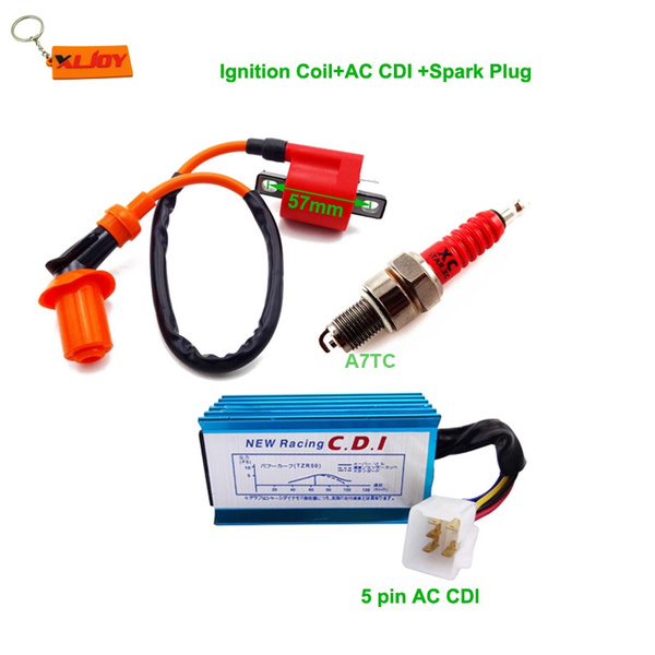 XLJOY Ignition Coil&5 pin AC CDI&A7TC Spark Plug For Honda XR CRF 50