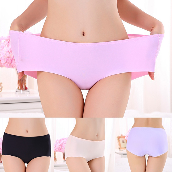 Plus size Sexy Woman Seamless Lingerie Thongs Panty Knickers Briefs  Pregnant women's underwear