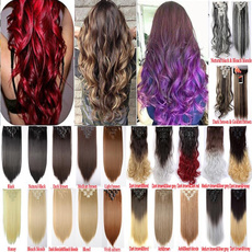 brown, Fiber, Cosplay, clip in hair extensions