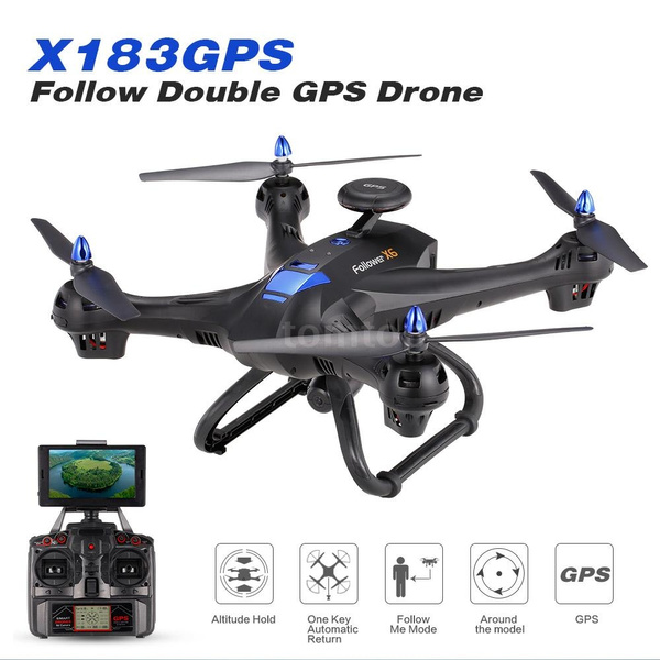 X183GPS /Jetblack Drone Follow Me Orbit Mode Height Holding Quadcopter