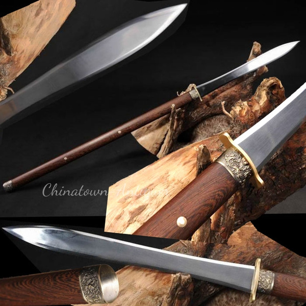 Spearhead Spear Bayonet Sword Hand Forged Chrome Hardened Steel Sharp #2318 