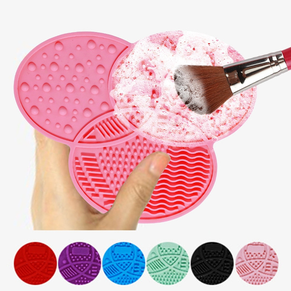 Silicone Makeup Brush Cleaner Pad Washing Scrubber Board Cleaning Mat Hand  Tool