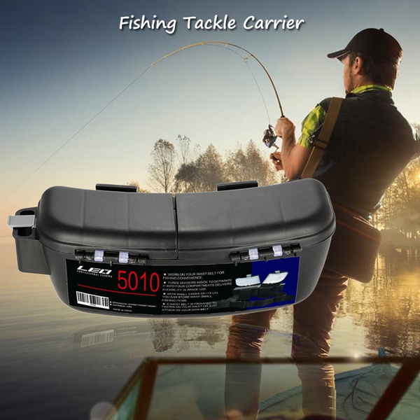 Multifunctional Fishing Box Portable Fishing Bait Tackle Box Storage Box  Waist Carrier Lure Reel Holder Container