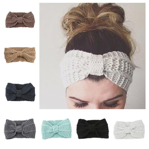 Women Crochet Headband Knit Bowknot Headband Warmer Winter Head Wrap Headband Women Crochet Headband Knit Bowknot Headband Warmer Winter Head Wrap Headband