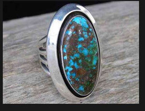 Sterling, Turquoise, Engagement, Natural