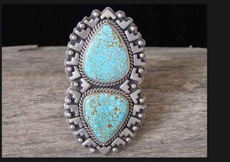 Antique, Sterling, Turquoise, Engagement
