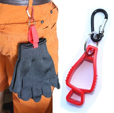 TEE-UU CLIP Red Plastic Glove Holder 