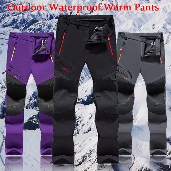 2022 New Men's Outdoor Thin/Thick Style Waterproof Trekking Hiking Trousers  Camping Climbing Skiing Softshell Trousers Autumn and Winter Fleece Cargo  Pants | Wish