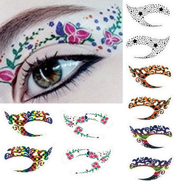 160pcs/pack Cat Temporary Eyeliner Eyeshadow Sticker Eye Tattoo Makeup Tool  US | Shopee Malaysia