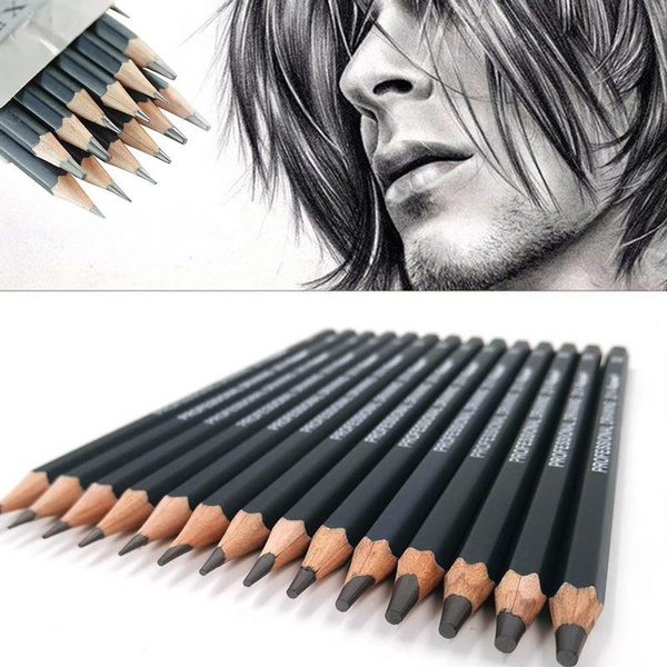 14pcs Set 12b 10b 8b 7b 6b 5b 4b 3b 2b B Hb 2h 4h 6h Graphite Sketching Pencils Professional Pencil Set For Drawing Wish