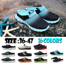  16 Colors Spring Summer Autumn Men and Women Fashion Slippers Flats Shoes Breathable Mesh Hollow Out Sandals Leisure Shoes Unisex Couples Casual Shoes Outdoor Lovers Leisure Slippers Plus Size 36-46