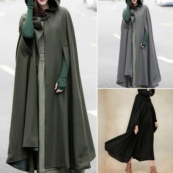 plus size womens cape coats