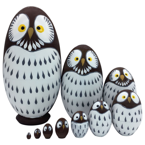 owl russian dolls