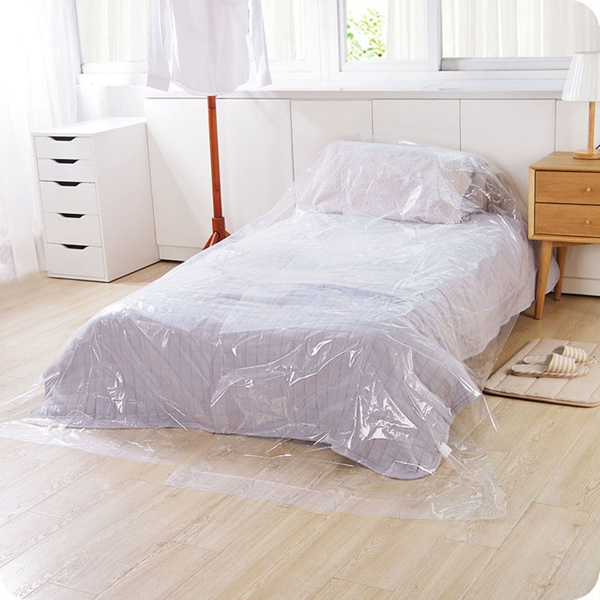 Plastic Dusty Bed Sofa Furniture Covers Waterproof Decoration Shelter Dust Cover 