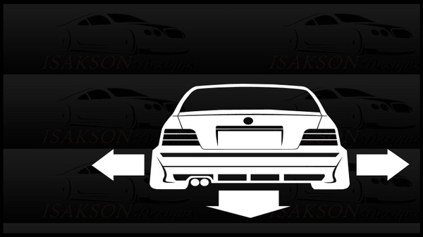 M52 Engine Sticker 2xDown n Out sticker decal E36 BMW M3 328 325 m52 s52 Slammed Stance ...