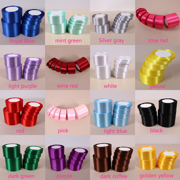 25 Yards Silk Satin Ribbon Wedding Party Decor Wrap Christmas Apparel Sewing ^dm