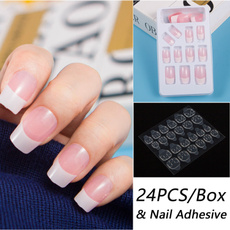 acrylic nails, 24pcsfalsenail, nail tips, Beauty