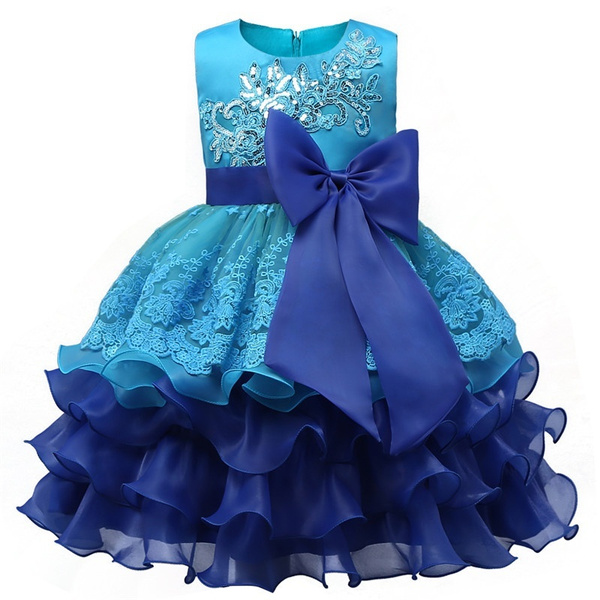 Baby Toddler Kids Girl Denim Dress Long Sleeve Party Princess T-Shirt Dresses  Clothes With Belt Blue 5-6 Years - Walmart.com