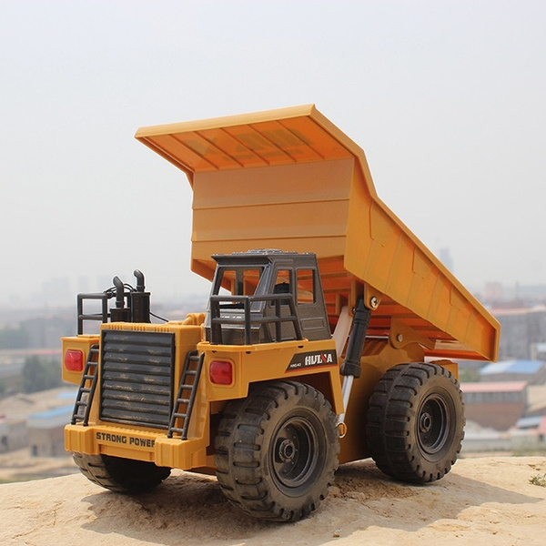 HUINA 1540 1:18 2.4G 6CH RC Alloy Dump Truck Auto Demonstration Function 