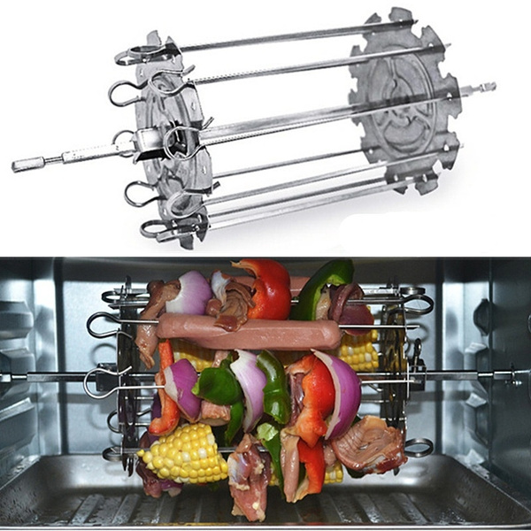 Barbecue Kebab Maker Meat Brochettes Skewer Machine BBQ Grill Accessories Tool 