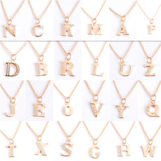New Fashion Women -plated  AAA CZ 26 Letter Charm Pendant Necklace