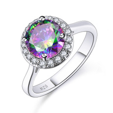 rainbow, Fashion, womensfashionringjewelry, 925 silver rings