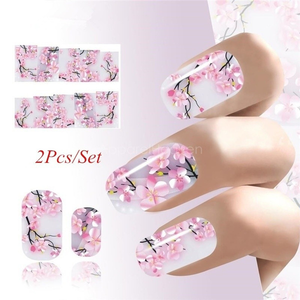Spring Sakura 3d Nail Sticker Cherry Peach - Temu